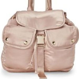 Steve Madden Satin Flap Backpack